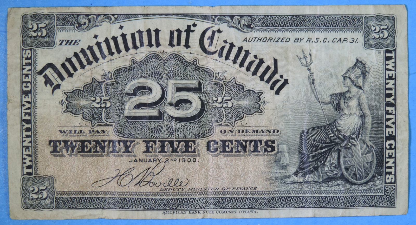 1900 Dominion of Canada Twenty Five Cents 25C Fractional Note | eBay
