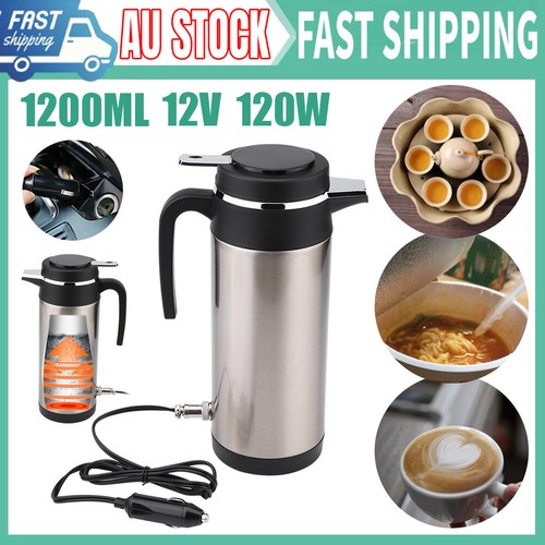 12V Car Electric Kettle Auto Travel Heated Water Heater Heating Bottle 1200ML AU eBay