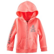 NWT Girl Hoddie Jacket Neon pink OshKosh B  gosh Size 2T