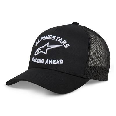 Alpinestars Triple Trucker Cap Unisex Motorrad Baseball Mütze Stern schwarz weiß