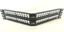 49256-H24 Leviton Angled QuickPort Patch Panel 24  Port 1RU Black - QUANTITY OF 2