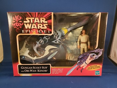 Star Wars Episode 1 TPM Gungan Scout Sub  w/Obi-Wan Kenobi Unopened in Box