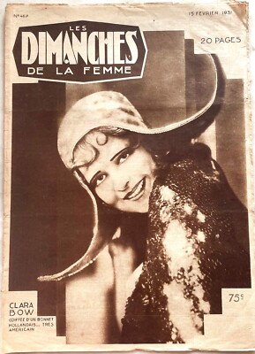 DIE SONNTAGE DER FRAU Nr. 467 Februar 1931 Zeitschrift Mode Kino mit Clara BOW