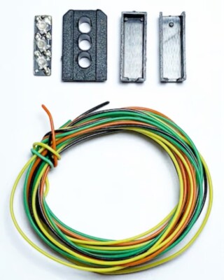 TTSH5 Train Tech Signalköpfe Kit 3 Aspekte Entfernung (Y/G/Y)