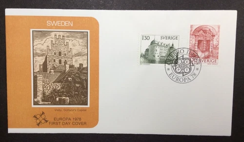 Sweden, EUROPA 1978 - The Great Monuments of Europe Set FDC