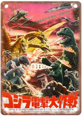 Destroy All Monsters 0 Vintage Movie Poster Old Retro Look Metal Sign MP1167