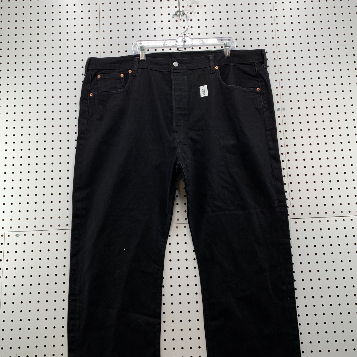 Levis 501 Black Denim Jeans Mens FITS Size 48x32.5 Straight