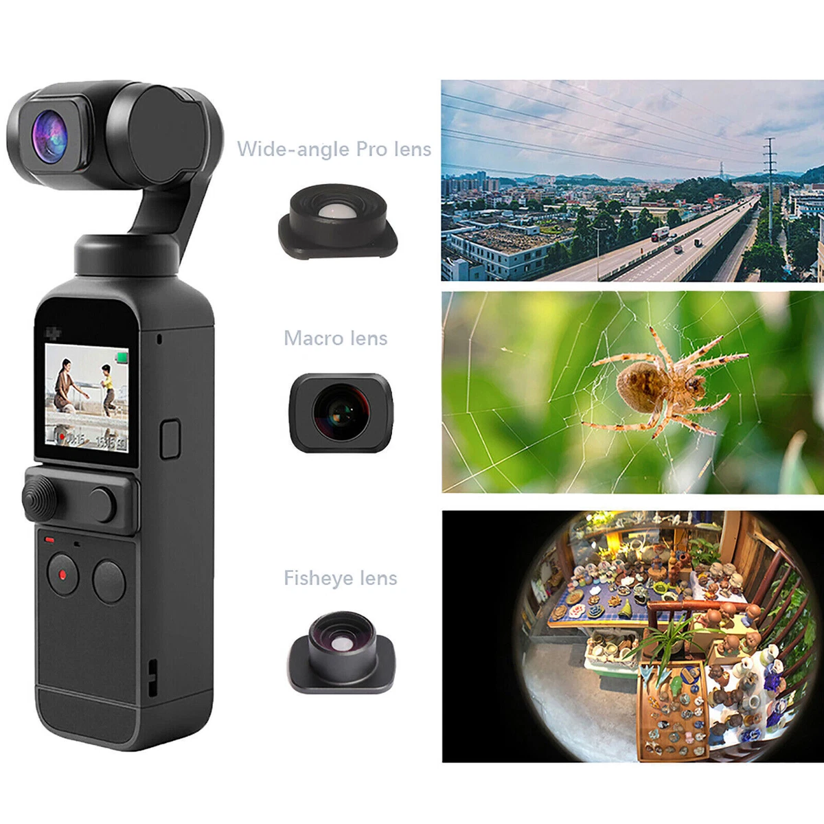 For DJI OSMO Pocket 2 Macro Wide angle Pro Lens Fisheye Lens