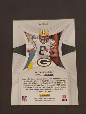 Josh Jacobs 2024 Panini Mosaic EPIC Performers #EP-JJ Green Bay