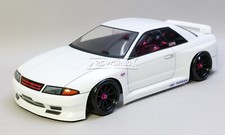 1/10 RC Car BODY Shell NISSAN SKYLINE GTR Body WHITE Fits TT-01 FINISHED 