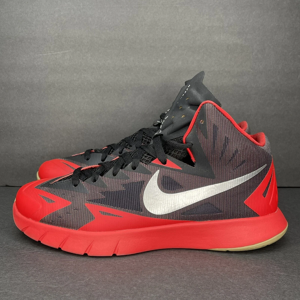 Nike Lunar Hyperquickness Basketball Shoes 652777 006 Black Red