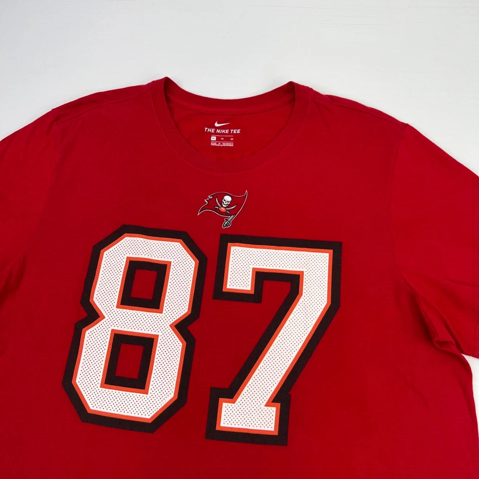 Camisa Tampa Bay Buccaneers Hombres Extra Grande Gronkowski 87 Bandera Calavera Nike Núcleo No Foto 3 de 4