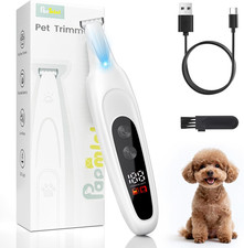 Ultra-Sharp Dog Paw Trimmer with LED Light, No-Pull 35Db Low Noise Paw Trimmers