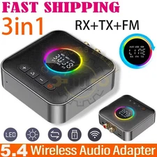 3.5mm Bluetooth 5.4 Transmitter Receiver Jack Aux  TV Home Stereo Audio Adapter