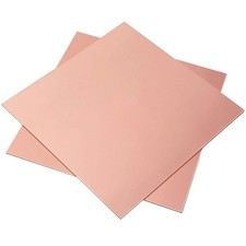 2 Pieces 99.9 Pure Copper Sheet 4 X 4 20 Gauge 0.8Mm Thickness Film Attached