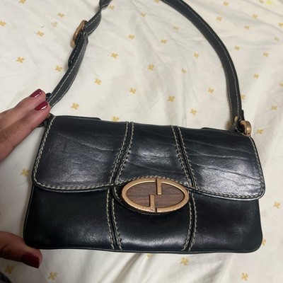 AUTHENTIC Gucci Black Leather Crossbody Gag | eBay