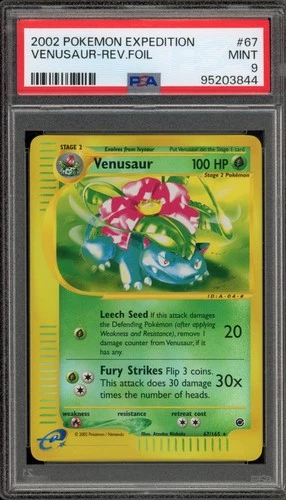 Pokemon Venusaur Expedition Reverse Holo Rare #67 PSA 9 Mint