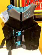 HYPERLITE WOMEN S LIFE VEST-COAST GUARD APPROVED, BLACK/AQUA, SIZE L , M NWT.