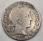 1913 *KEY DATE* Barber Silver Half Dollar *SILVER COIN*