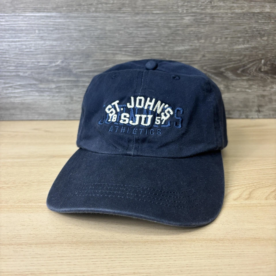 Sombrero Saint John's Johnnies Gorra Correa Trasera Para Hombres Azul Marino NCAA College Papá Sombrero SJU Foto 3 de 4