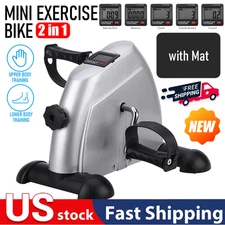 Pedal Exerciser Machine Mini Exercise Bike Foot Arm &Leg Recovery Peddle w/ LCD