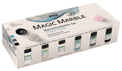 KREUL Marmorierfarbe ''Magic Marble'' matt Set Chalky Living