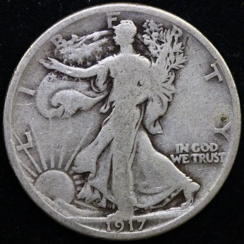 1917-D Walking Liberty Half Dollar F #V68