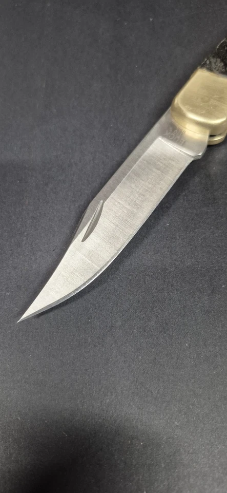 Cuchillo de cazador plegable Buck 110 personalizado mango cuerno de búfalo de agua escalas 2025 Foto 4 de 4