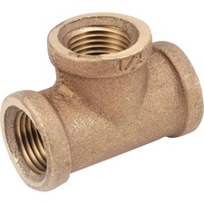 Anderson Metals 1/8 In. Red Brass Threaded Tee 738101-02 Anderson Metals