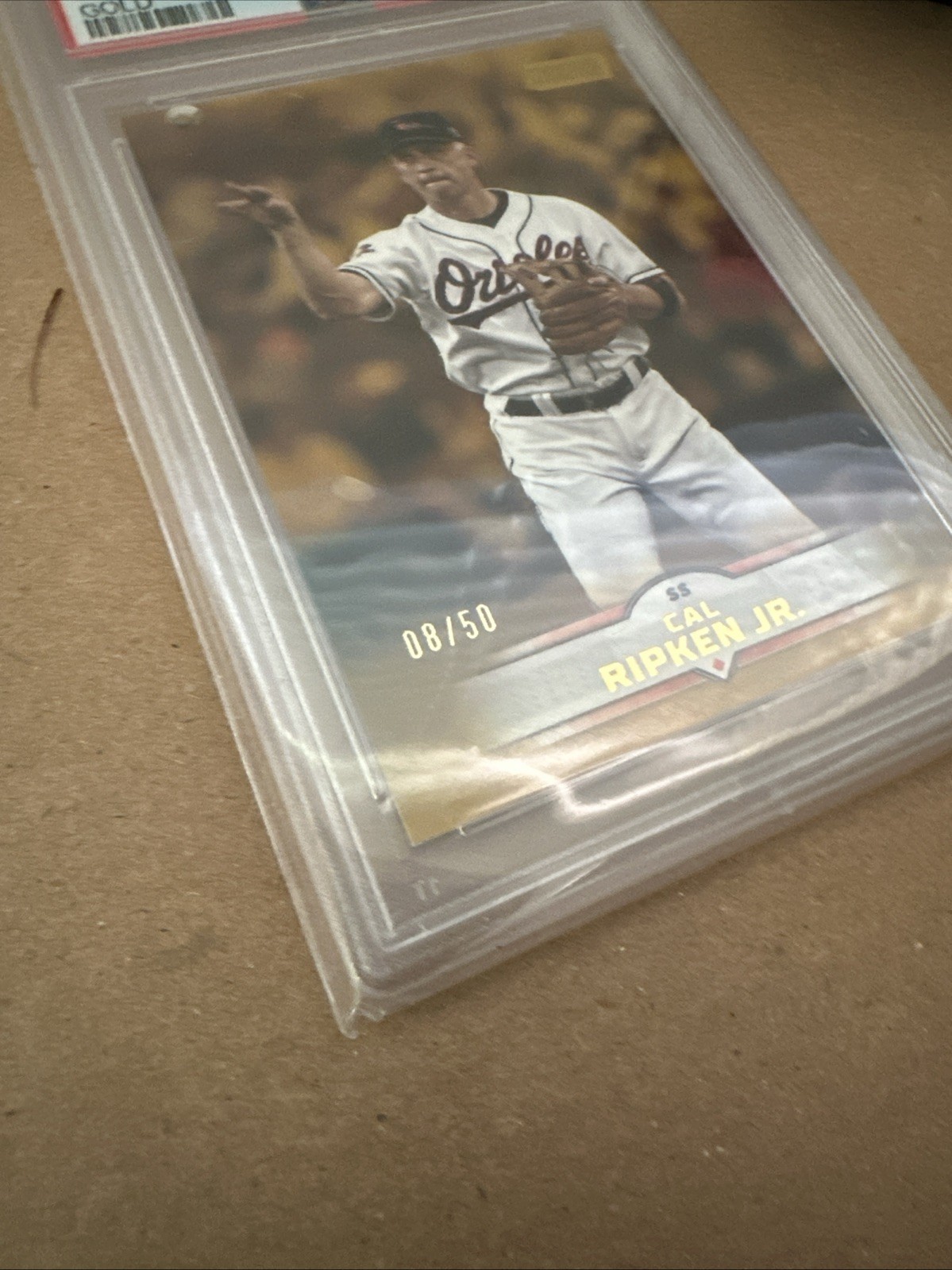 Cal Ripken, Jr. 2025 Topps Stadium Club - Gold Foil /50 Baltimore Orioles PSA 8 view 3