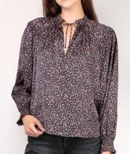 Ulla Johnson Black Rose Print Tunic Blouse Size 4 $395