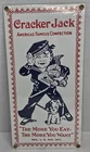 Vintage Ande Rooney Cracker Jack Advertisement Porcelain Enameled Sign 12x6 USA