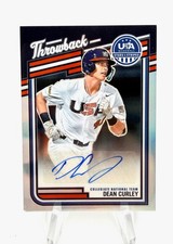 Dean Curley 2026 PANINI STARS & STRIPES PRIZM THROWBACK PRIZM AUTO #/199