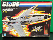 GI Joe conquest X-30  1986 Hasbro Complete  with pilot Slip-Stream w Box
