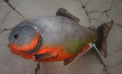 Bass Pro Shop/Cabela s Plush Stuffed Realistic Piranha Fish 15 