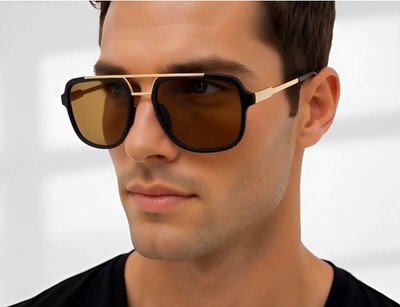 Sunglasses Fashion Designer Square Shades Gold Frame Men Style New Retro Outdoor
