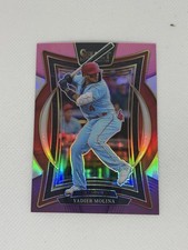 2025 Panini Select - Concourse Yadier Molina #27 Pink And Purple Prizm /225