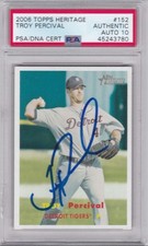 Troy Percival Detroit Tigers 2006 Topps PSA DNA Auto 10 4t All Star 2002 WS Chmp