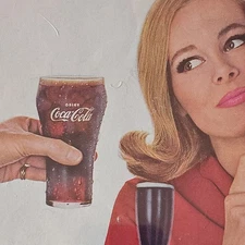 Coca Cola 1965 Original Print Full Page 2xAds 11x14 Hard Plastic  Case 