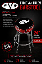 EVH Logo 24" Barstool Eddie Van Halen Chrome Legs New in The Box DISCONTINUED