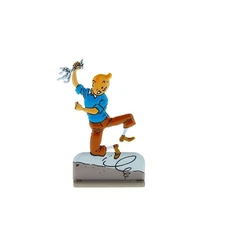 Tintin collectible metal figurine jumping for joy Moulinsart 29211 (2011)