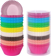 Rainbow Standard Cupcake Liners 400 Count Colorful Paper Baking Cups