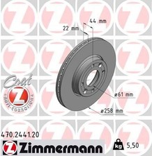 2x Bremsscheibe Zimmermann 470.2441.20 2 Bremsscheiben Vorderachse Vorne