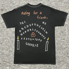 Strange Daze Ouija Board T-Shirt Adult Medium Charcoal Asking for a Friend Logo