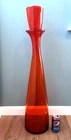 BLENKO HUGE 35.5" Art Glass Tangerine # 6138 Architectural Floor Decanter HUSTED