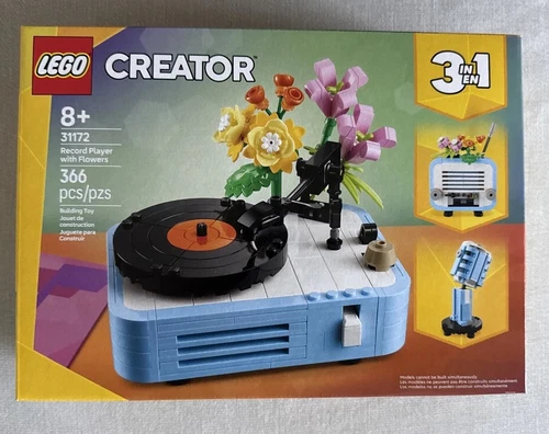 Lego 31172 Creator 3 In 1 Record Player with Flowers 366 pcs Sealed! Ships NOW!