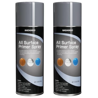 All Surface Primer Spray, One-Part Epoxy Primer Matte Gray, 2 Cans, Enhance A...