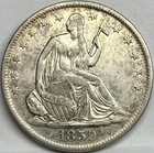 1859-O SEATED LIBERTY  HALF DOLLAR, XF+/AU, New Orleans Mint