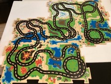   Track Tiles For Train Or Car Play, Interchangeable To Make Routes