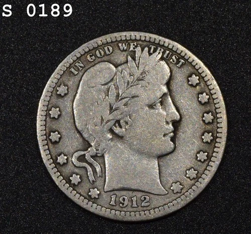 1912 Barber Quarter "Fine" *Free S/H After 1st Item*